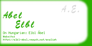 abel elbl business card